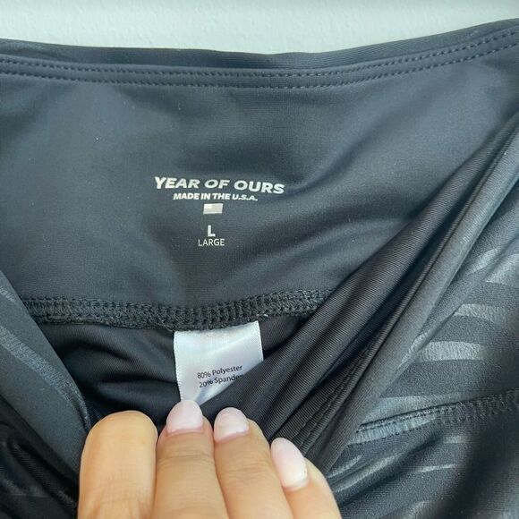 Year Of Ours Tiger Foil Skinny Athletic Leggings - Large - Picture 6 of 7